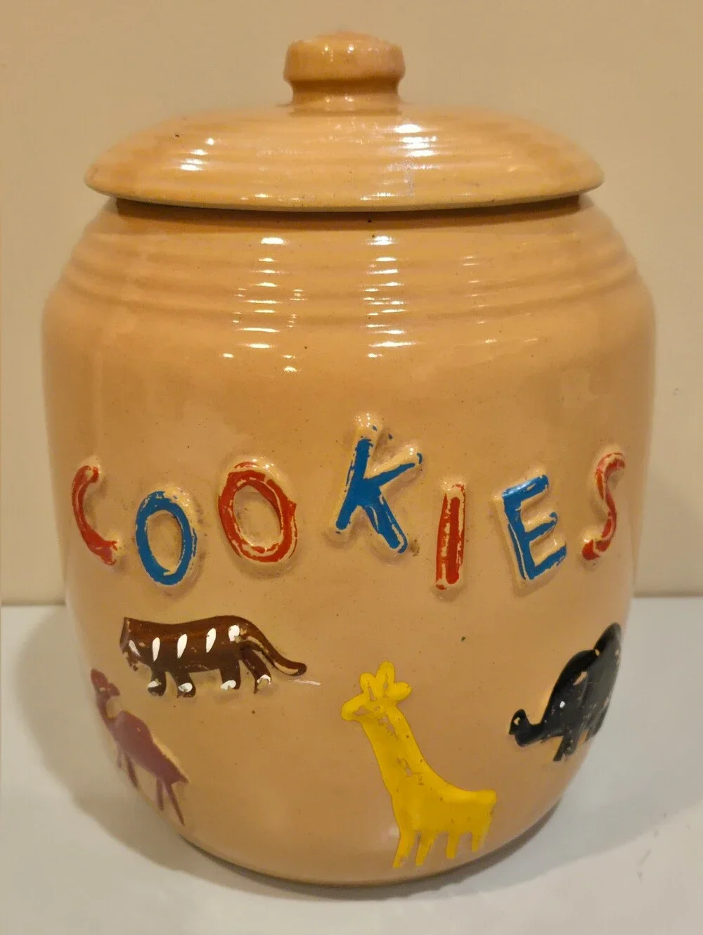 McCoy Hand-Painted Animal Cookie Jar in Tan